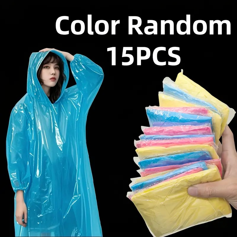 Emergency Poncho Rain - 15/30 pièces de ponchos de pluie