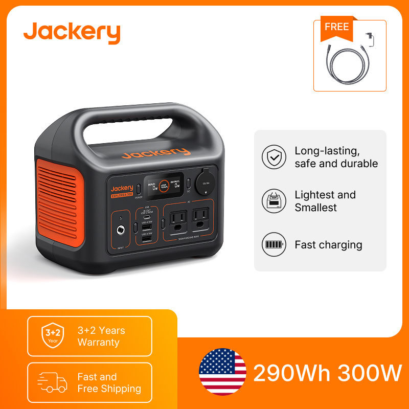 Solar Emergency Charger - Station d'alimentation portable Jackery Explorer 300New