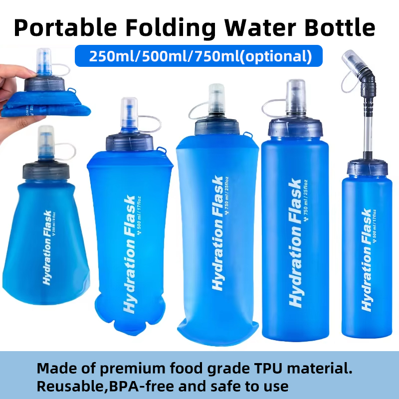 Water Bag Collapsible - Bouteille d'eau pliante Portable de 250ml
