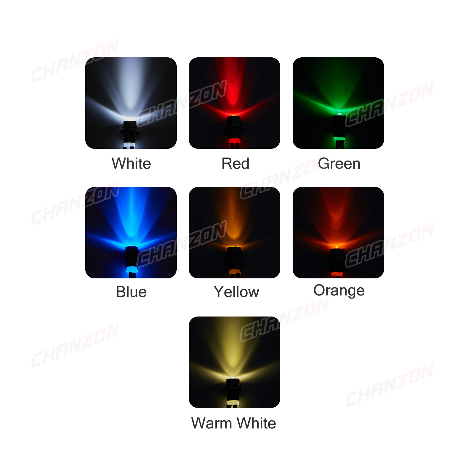 5 pièces 12V LED 8mm indicateu - Signal Panel Orange avis et prix